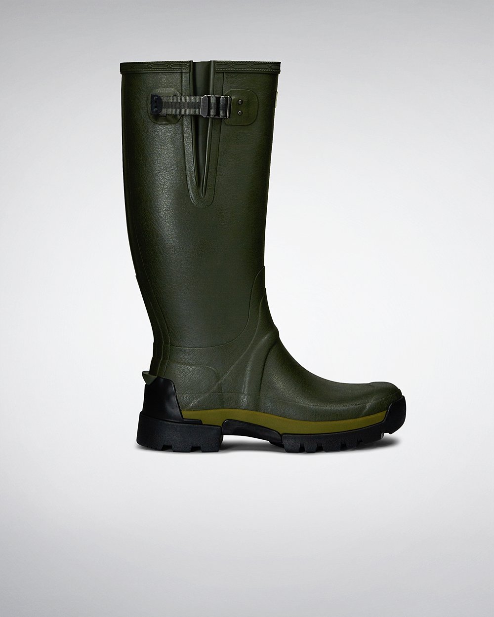 Men Hunter Balmoral Bamboo Carbon | Tall Rain Boots Dark Olive | NZ-85460-MFVT